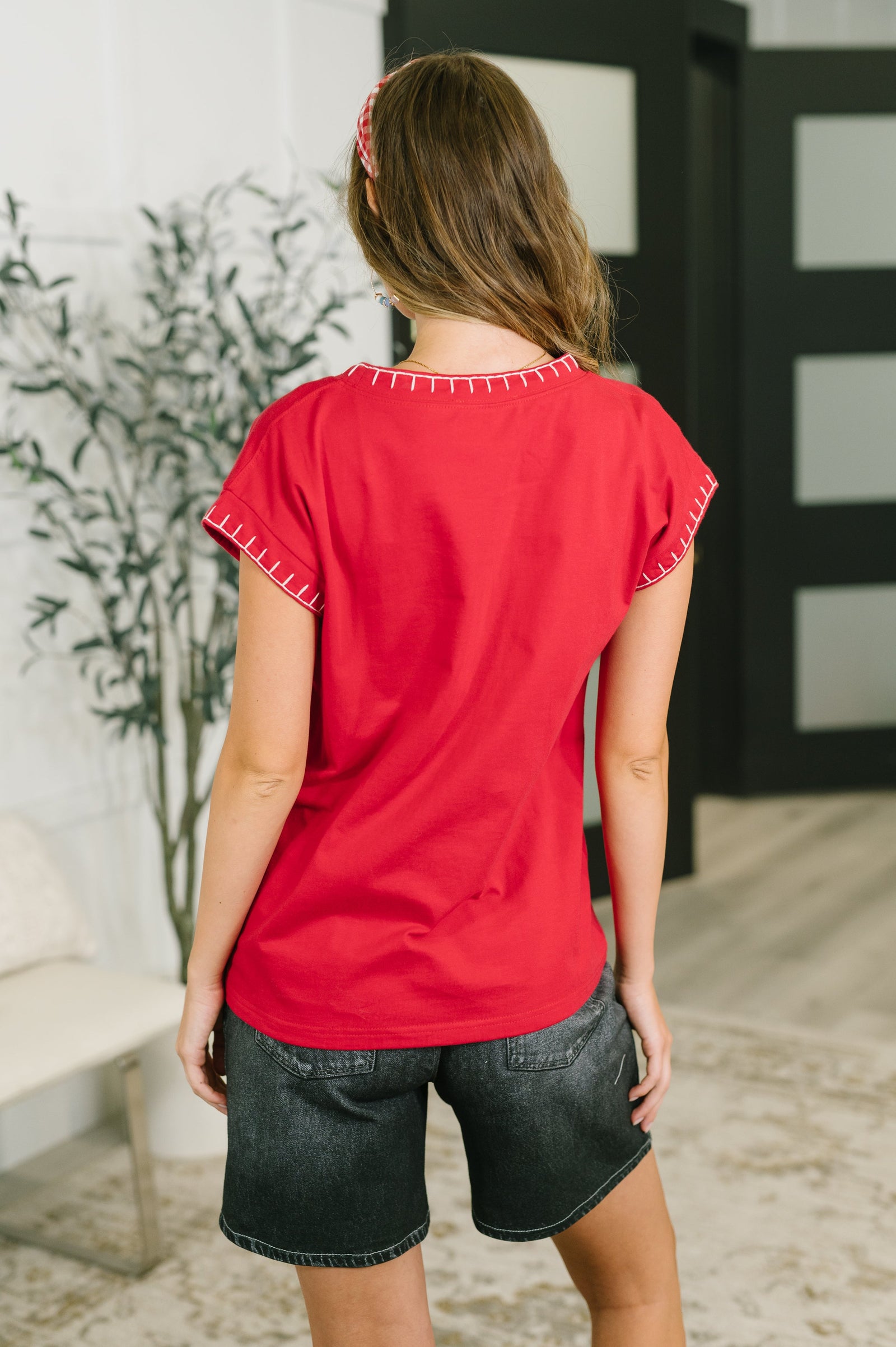 Little Details Trim Detail Top in Ruby