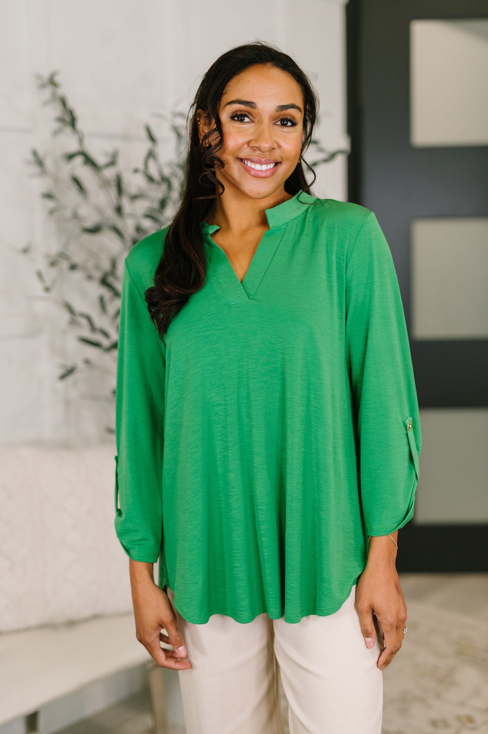 Lizzy Top in Kelly Green