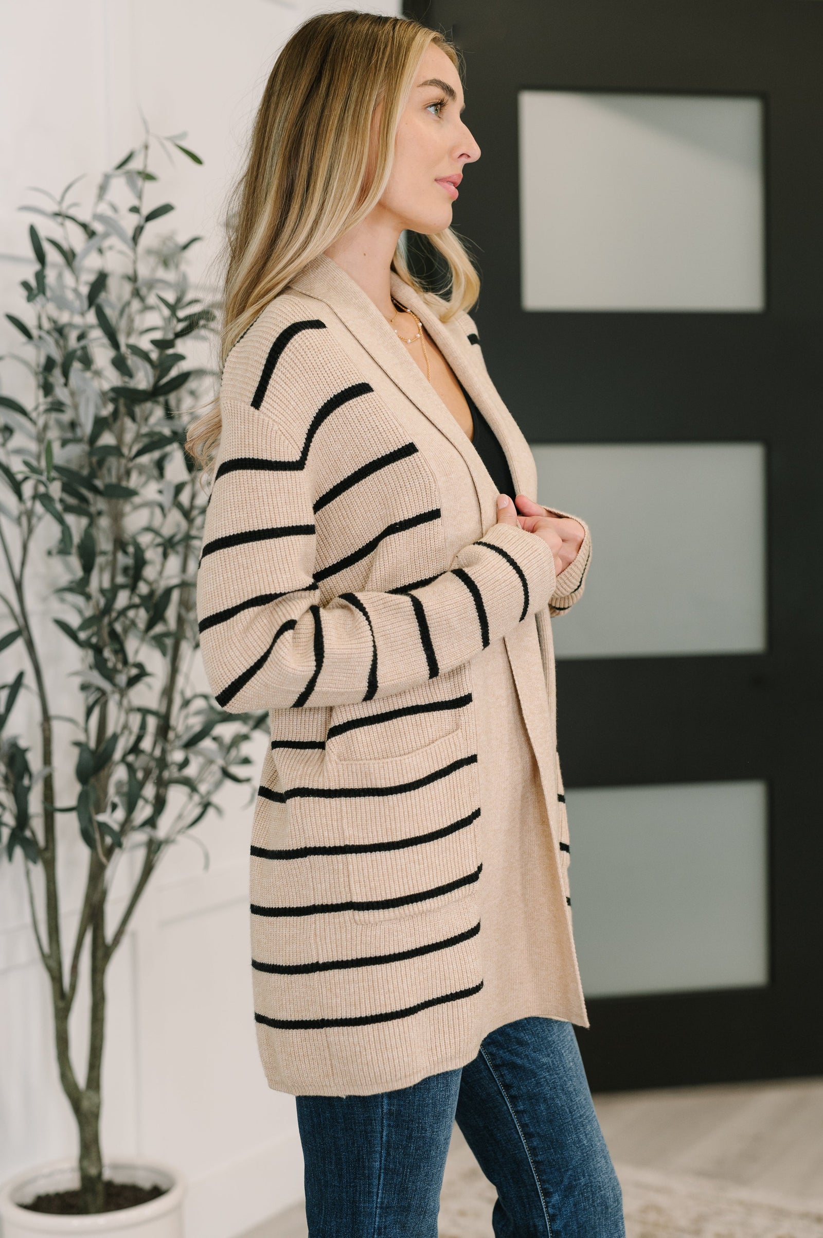 Under Wraps Striped Cardigan