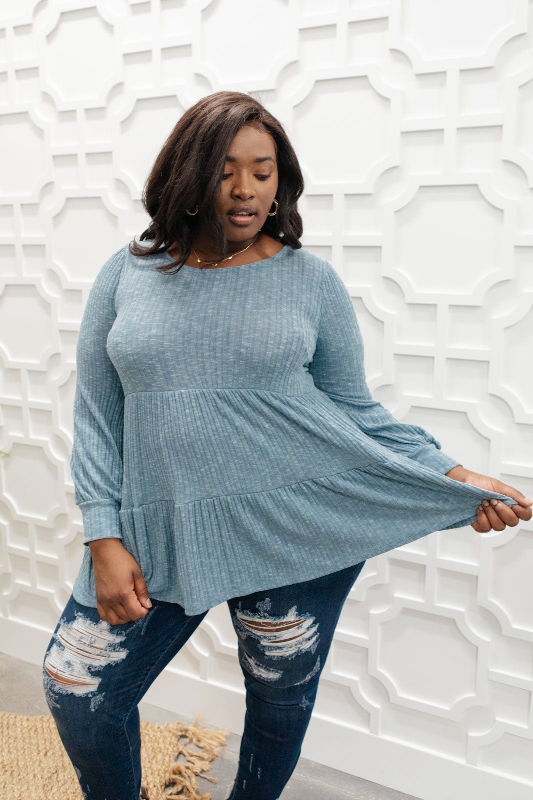 Blue Pathways Top Womens