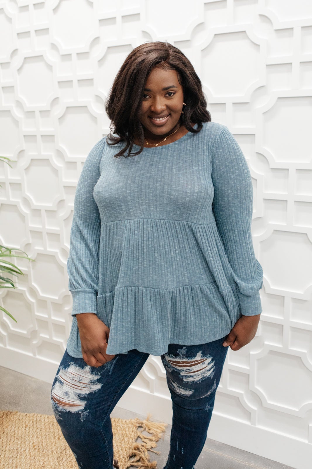 Blue Pathways Top Womens