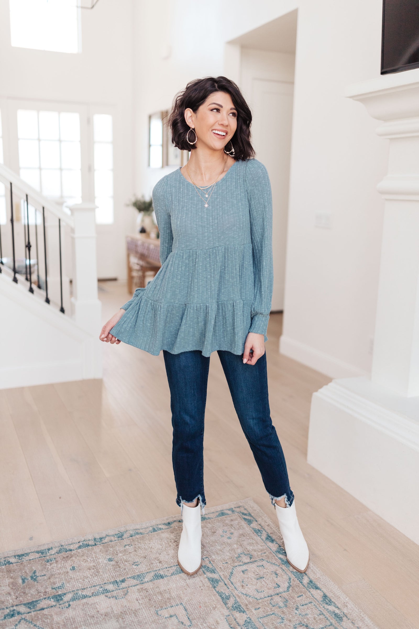 Blue Pathways Top Womens