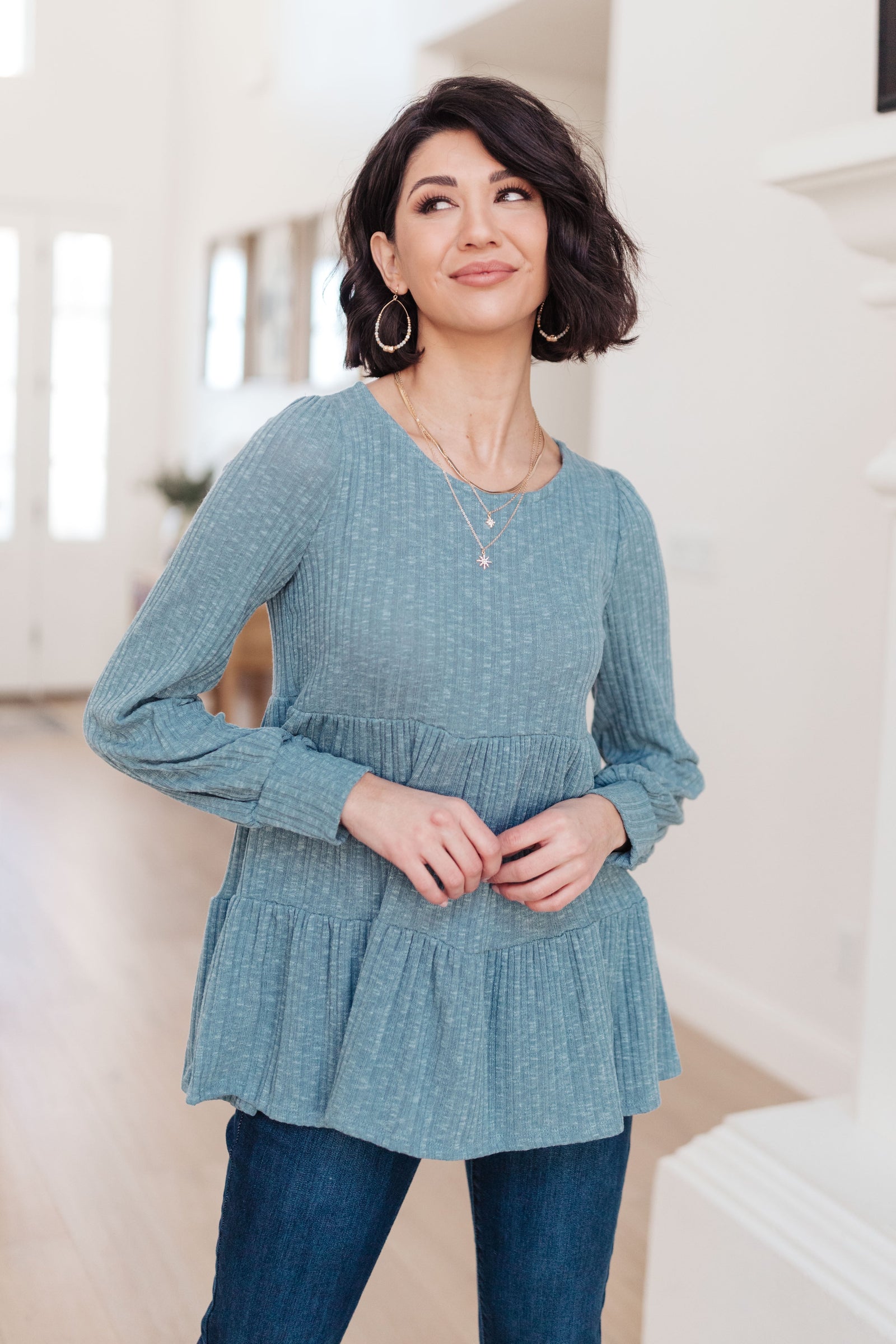 Blue Pathways Top Womens