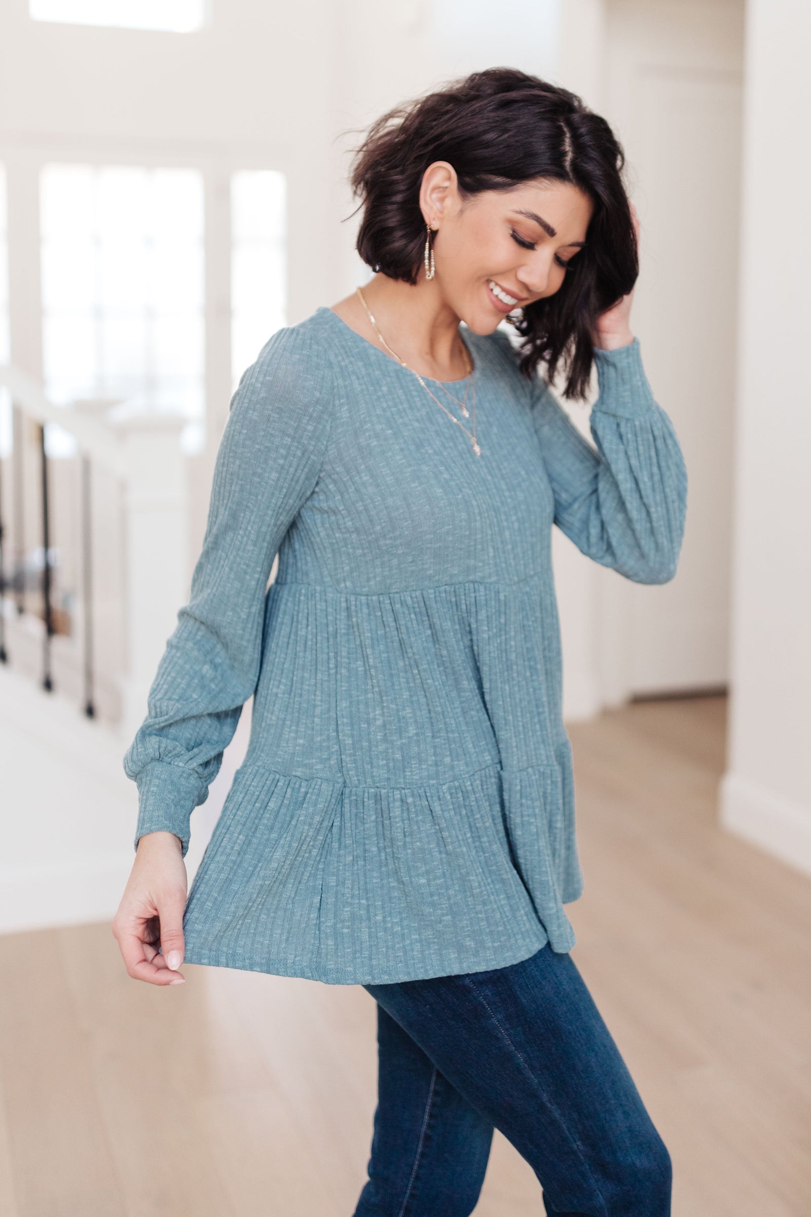 Blue Pathways Top Womens