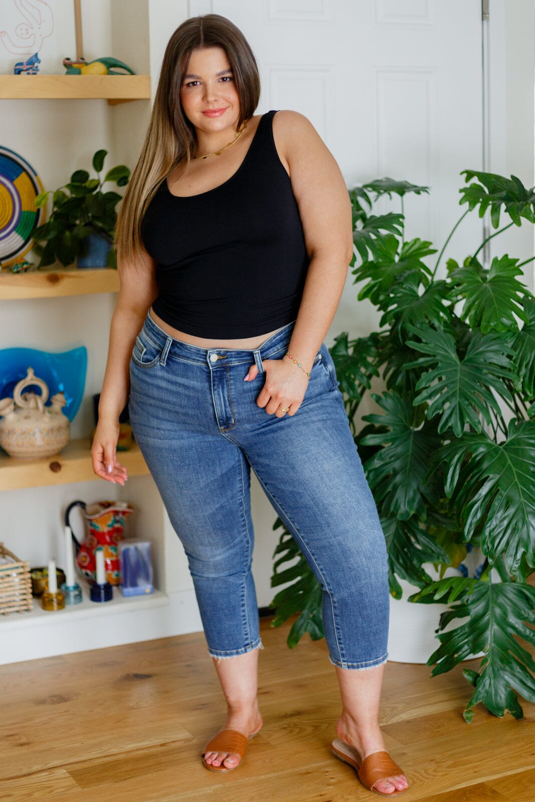 Carefree Seamless Reversible Tank in Black Womens