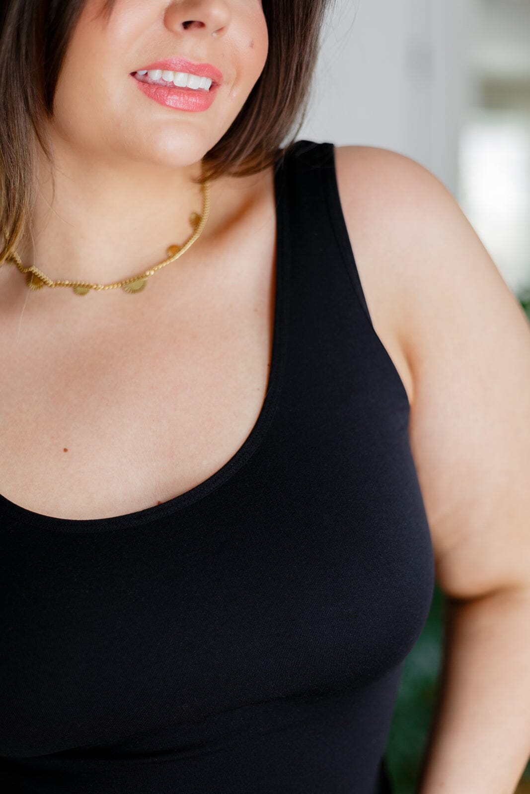 Carefree Seamless Reversible Tank in Black Womens