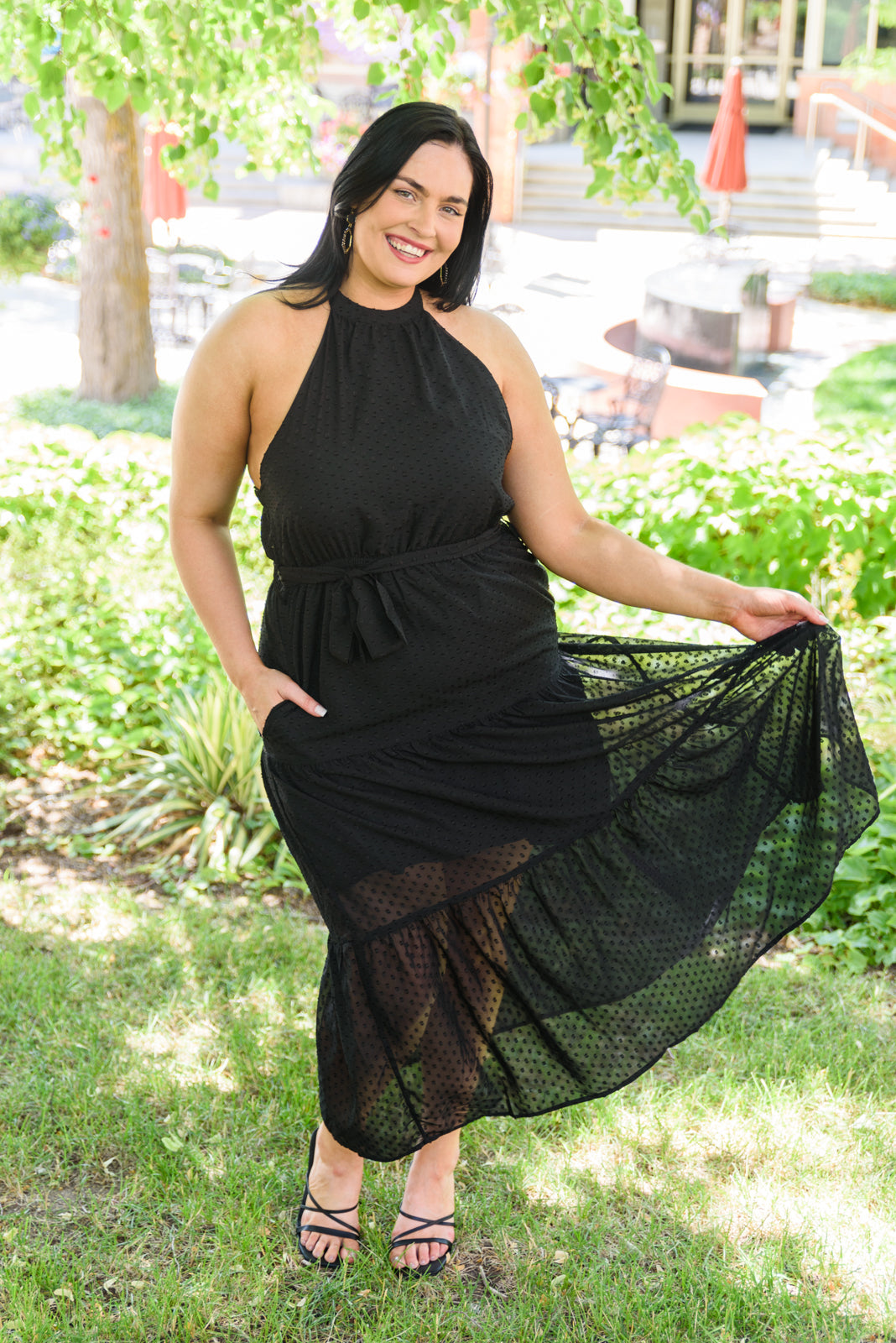 Check Mate Maxi Dress Womens