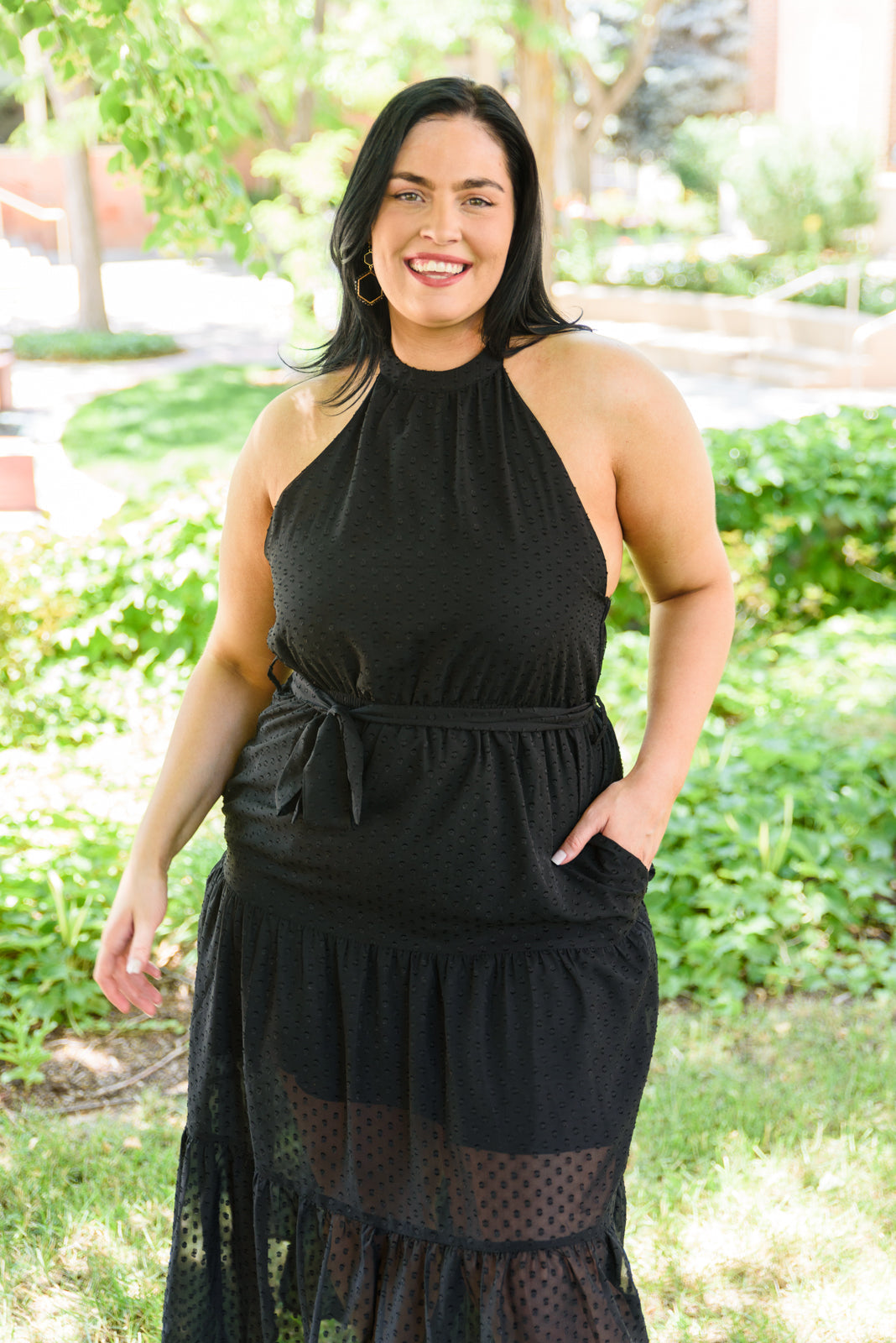 Check Mate Maxi Dress Womens