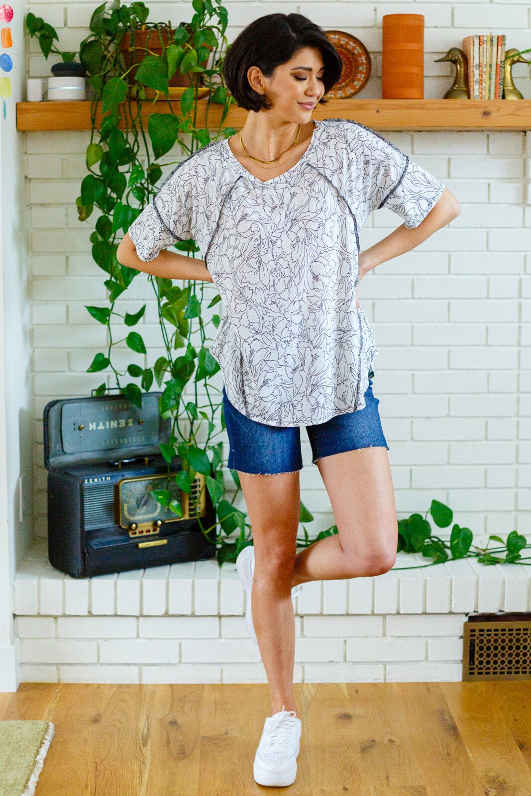 Endless Joy Floral Top Womens
