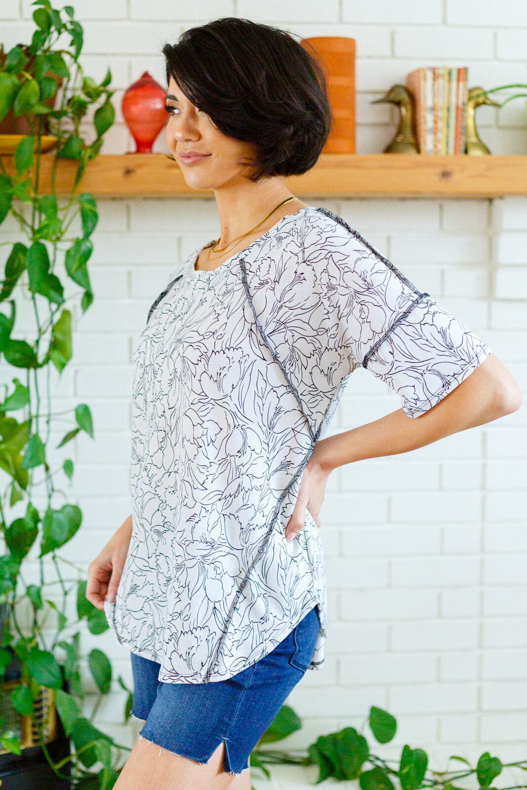 Endless Joy Floral Top Womens