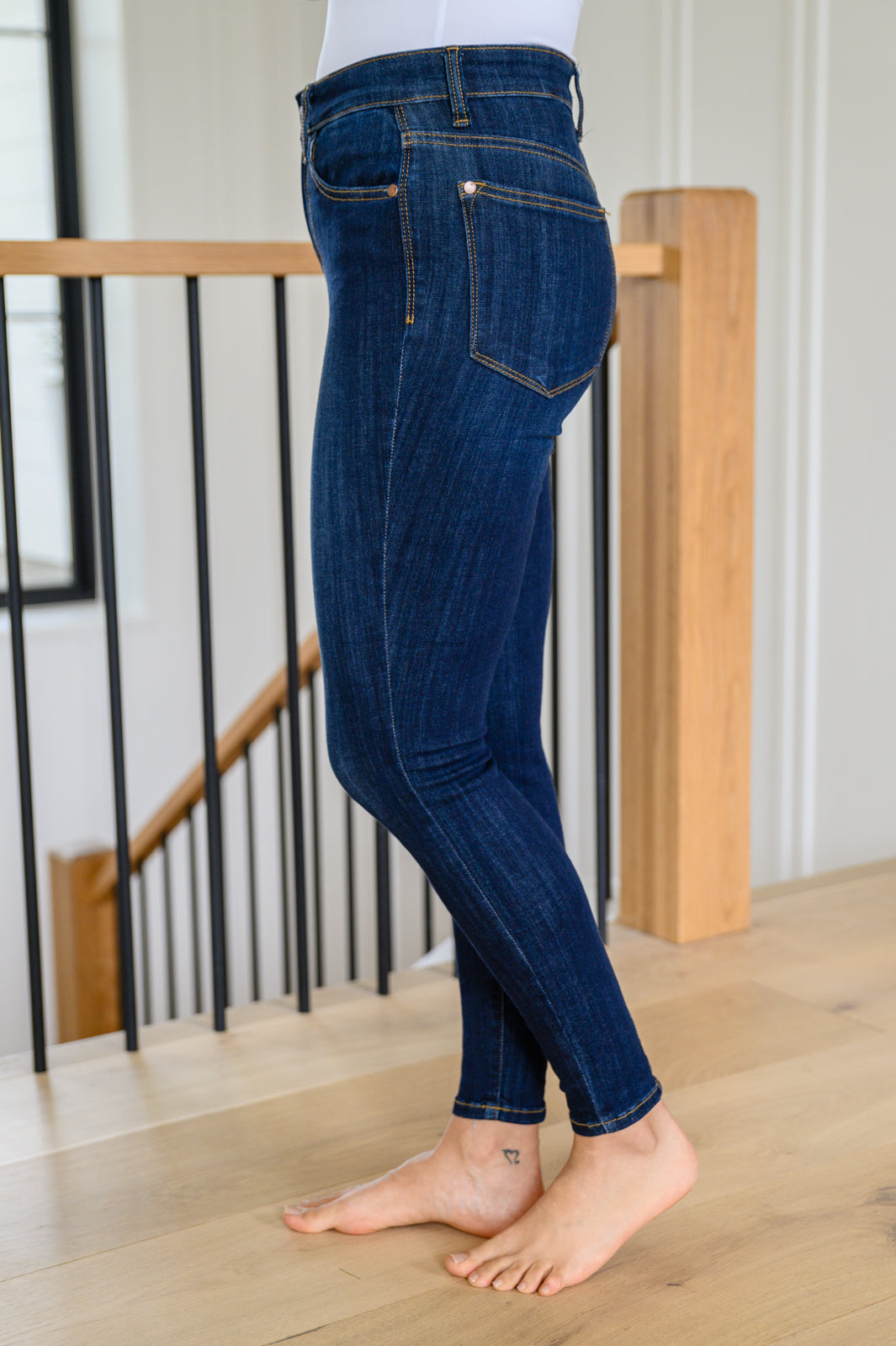 Georgia Back Yoke Skinny Jeans with Phone Pocket Womens