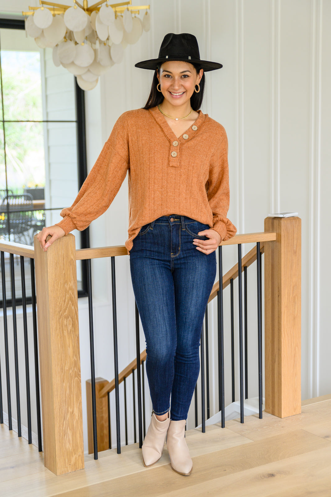 Georgia Back Yoke Skinny Jeans with Phone Pocket Womens