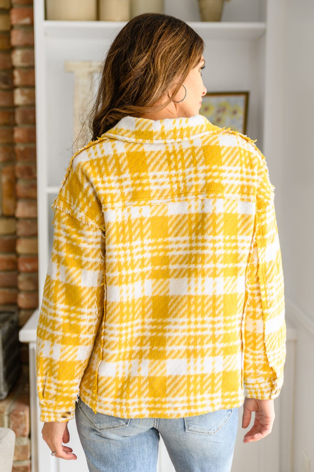 Hard To Miss Shacket In Mustard Womens