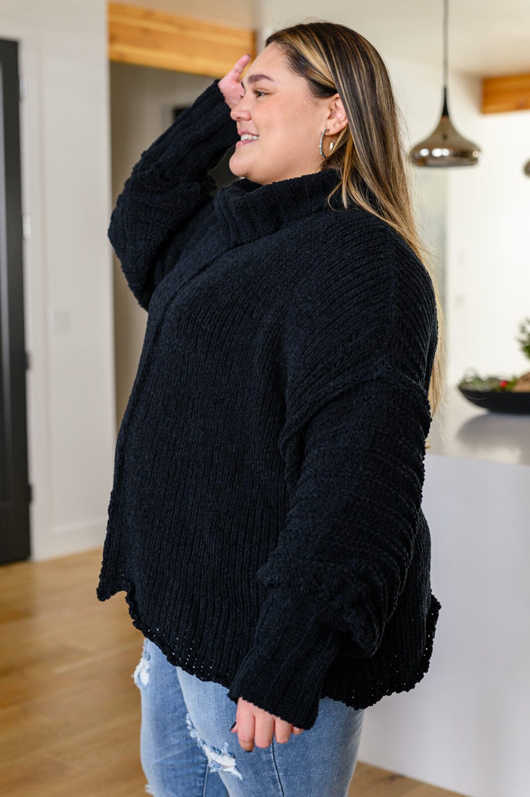 Maureen Long Sleeve Solid Knit Sweater Womens