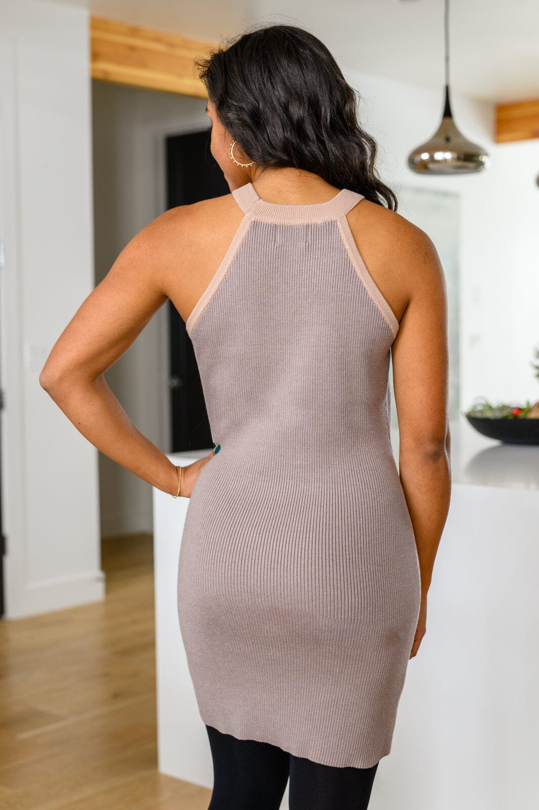 Stick Around Sleeveless Mini Bodycon Dress Womens