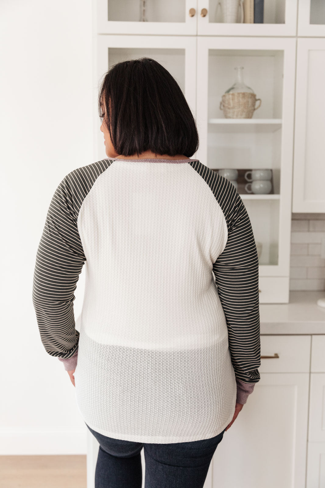 Suave Stripes Raglan Top Womens