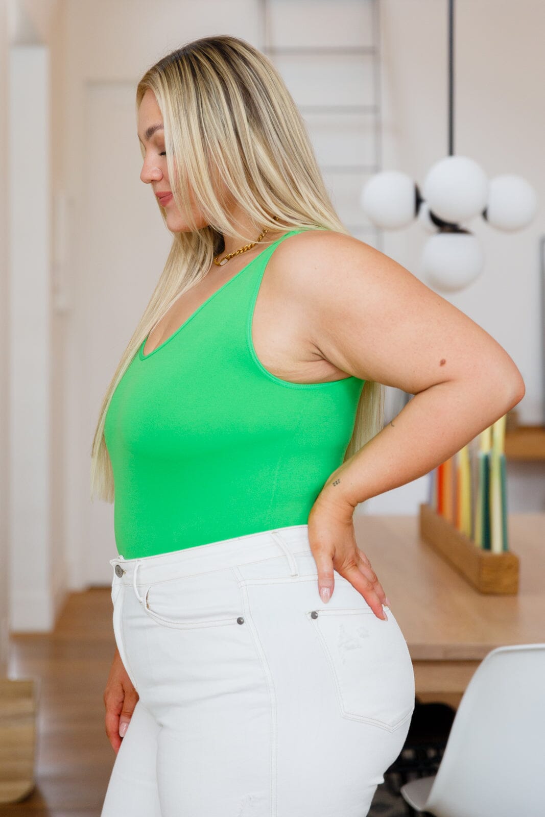 The Basics Bodysuit in Green Womens
