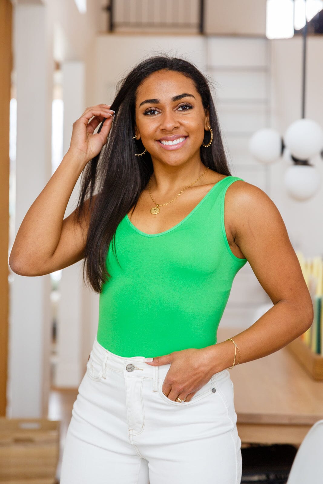 The Basics Bodysuit in Green Womens