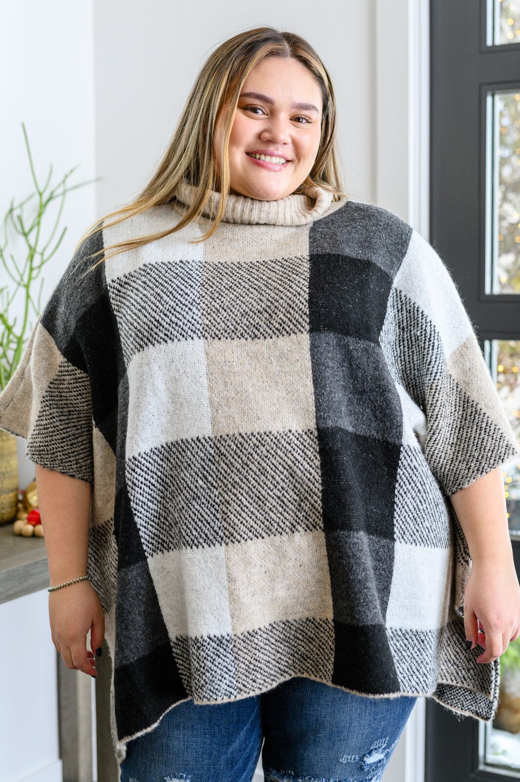 Your Next Favorite Roll Neck Sweater Poncho Womens