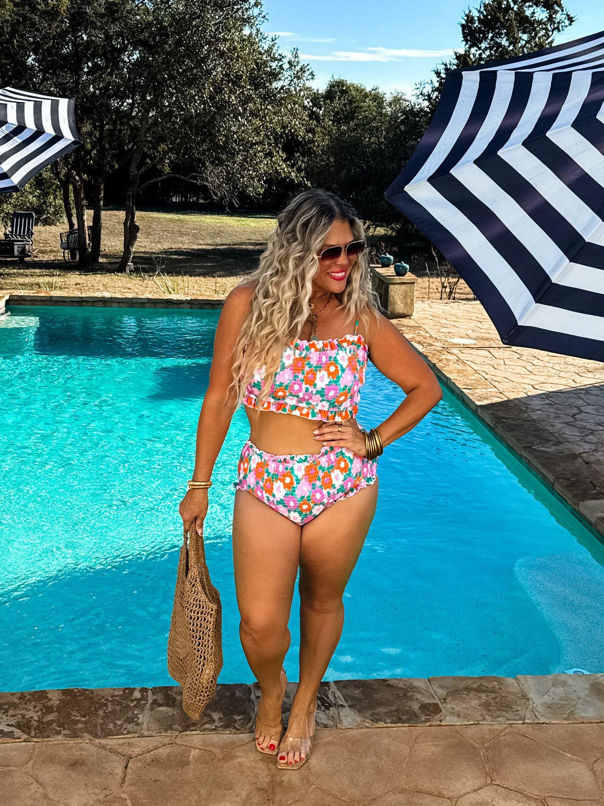 Amalfi Blooms Swim Set