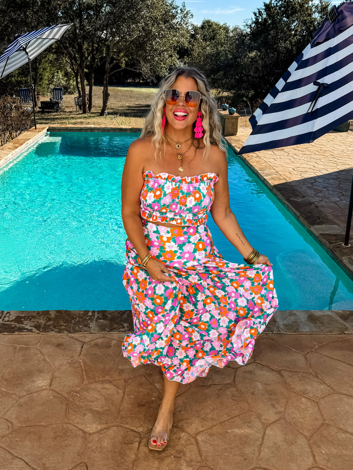 Amalfi Blooms Swim Set