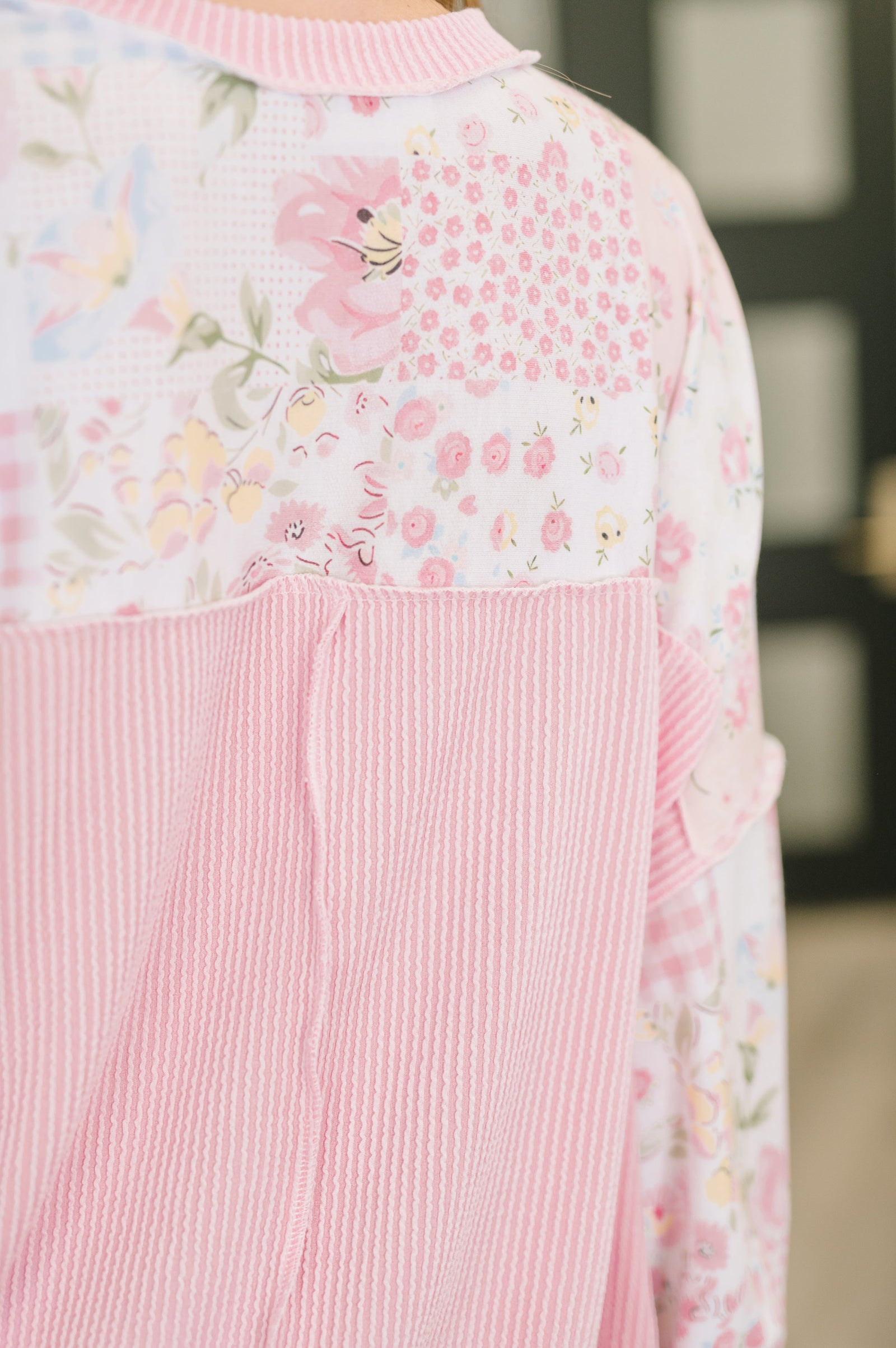 A Little Bias Printed Patchwork Top