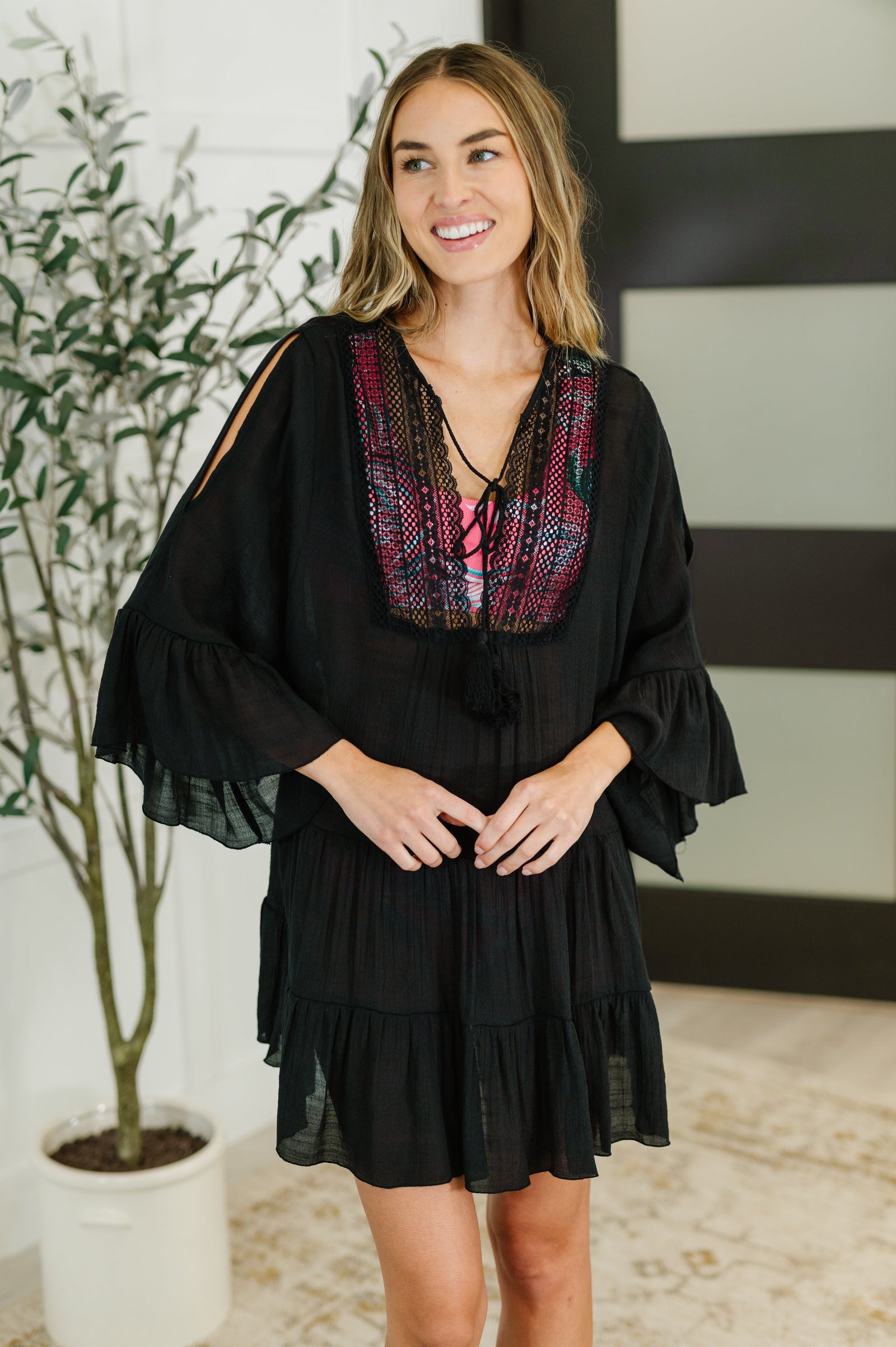 Boheme Bay Swim Cover Up in Black