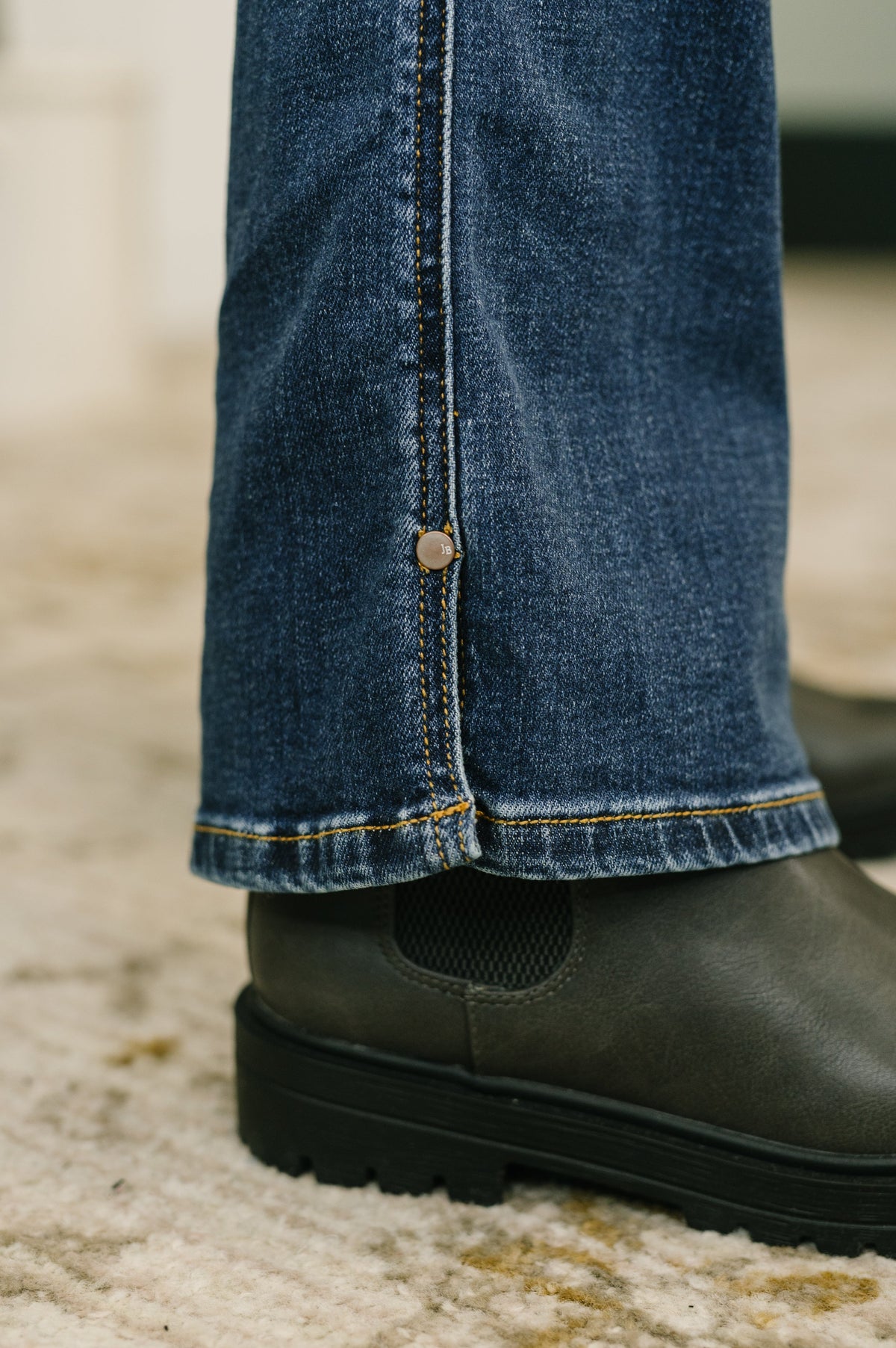 Casey Mid Rise Bootcut with Cell Phone Back Pocket & Slit