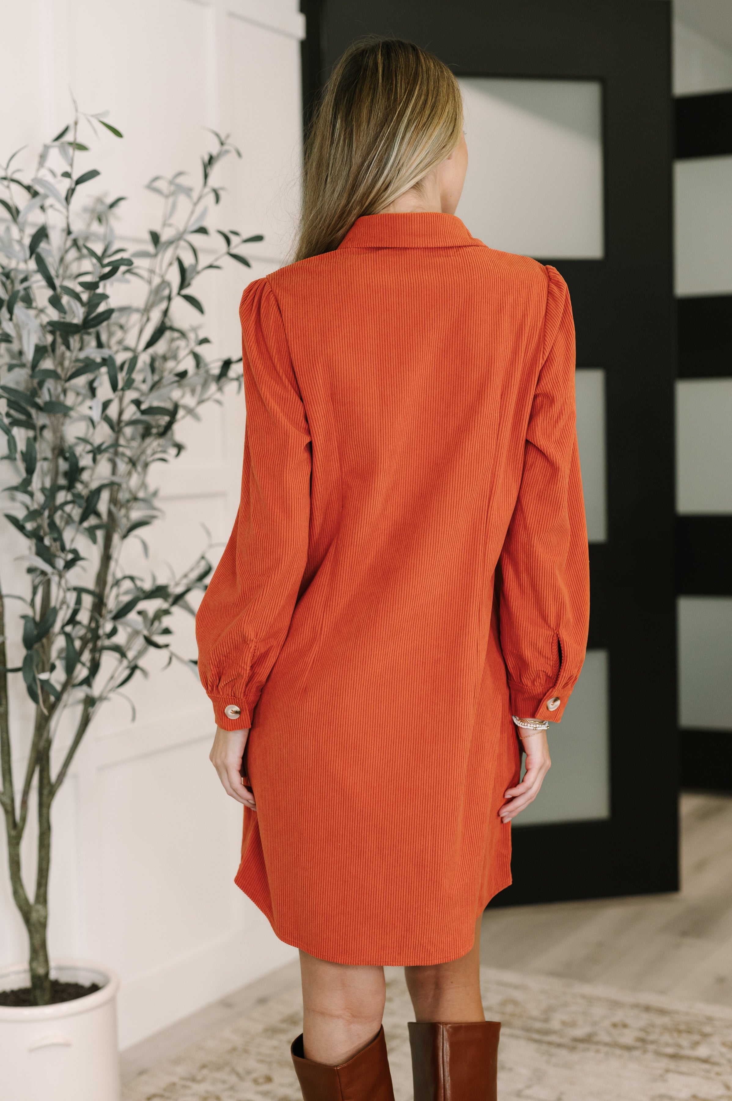 red corduroy shirt dress Red corduroy shirt dress