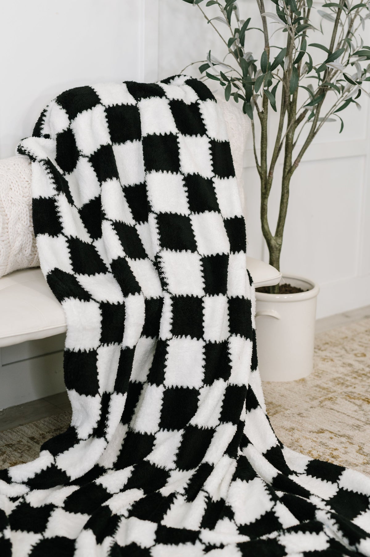 Cookies &amp; Cream Checks Blanket