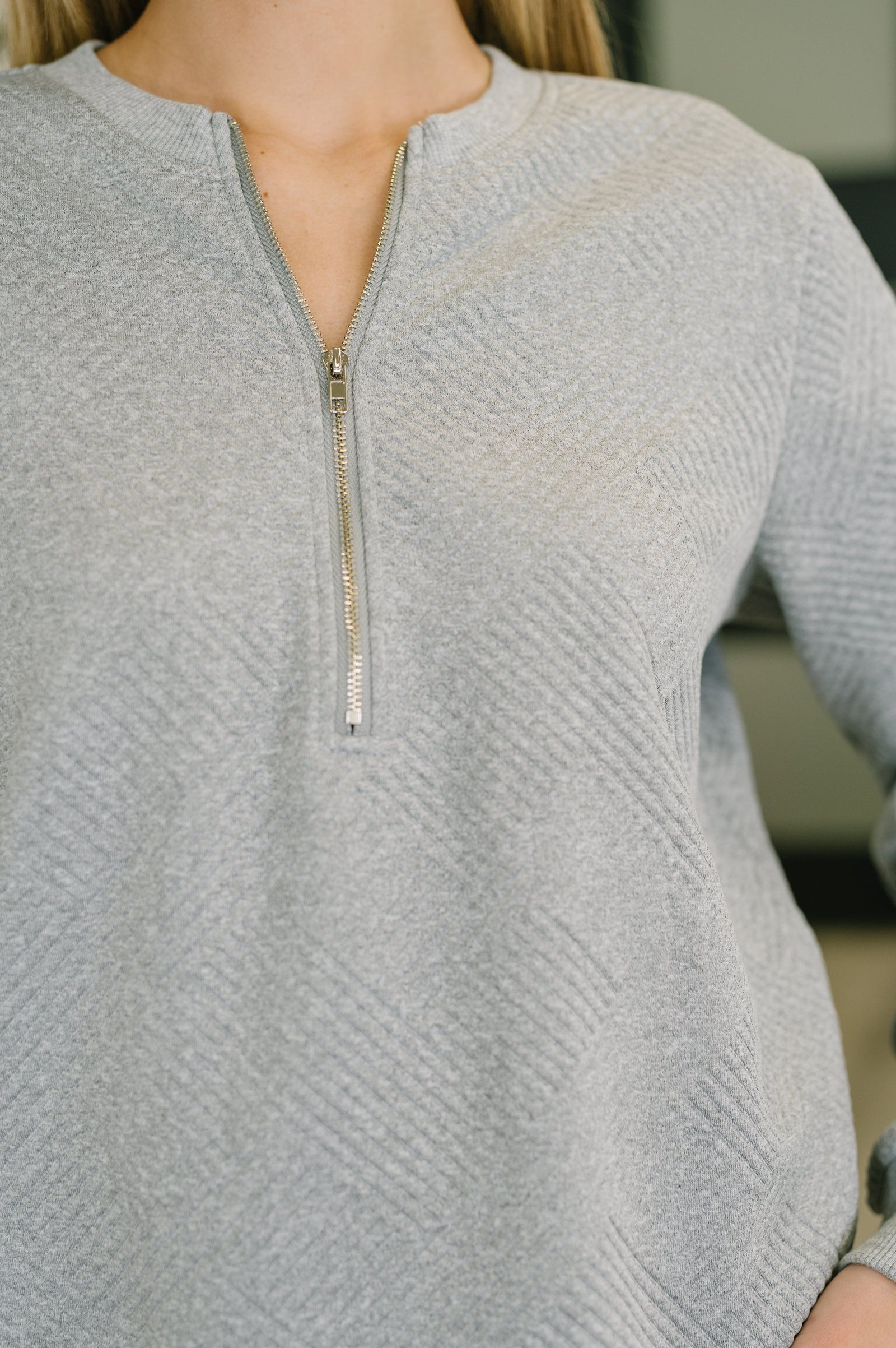 Early Day Quilted Half Zip Pullover