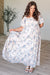 Gentle Yet Strong Balloon Sleeve Floral Dress