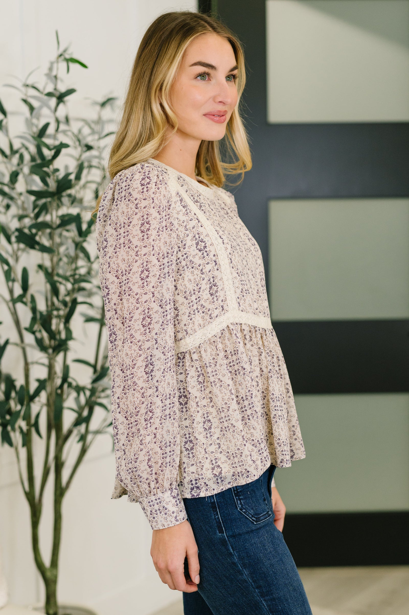 Gorgeous Girl Floral Peplum Blouse