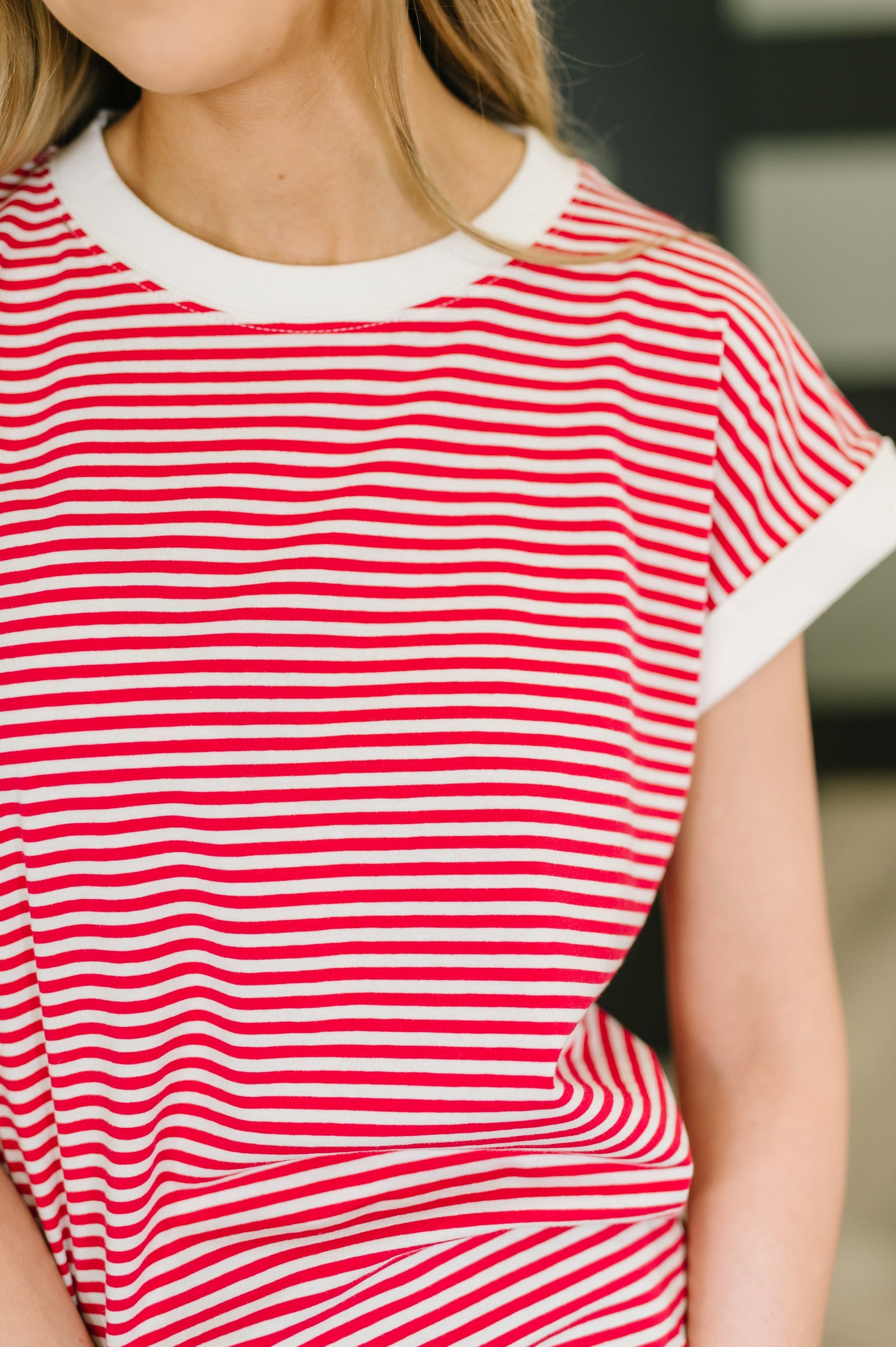 I Wouldn't Mind Short Sleeve Top in Ruby