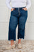 Janice High Rise Button Fly Wide Leg Crop Jeans