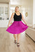 Just a Flirt Pleated Skirt in Magenta