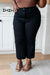 Lizzy High Rise Control Top Wide Leg Crop Jeans in Black