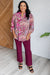 Lizzy Top in Magenta and Wine Paisley