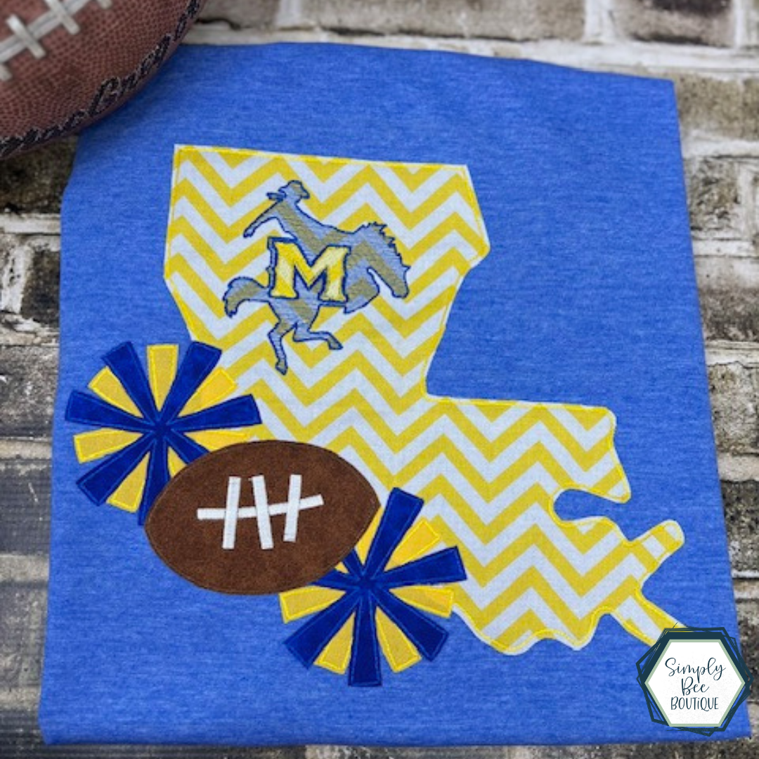 Louisiana Football &amp; Cheer Pride Tee