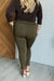 Magic Ankle Crop Skinny Pants in Olive