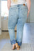 Miranda High Rise Plaid Cuff Vintage Straight Jeans