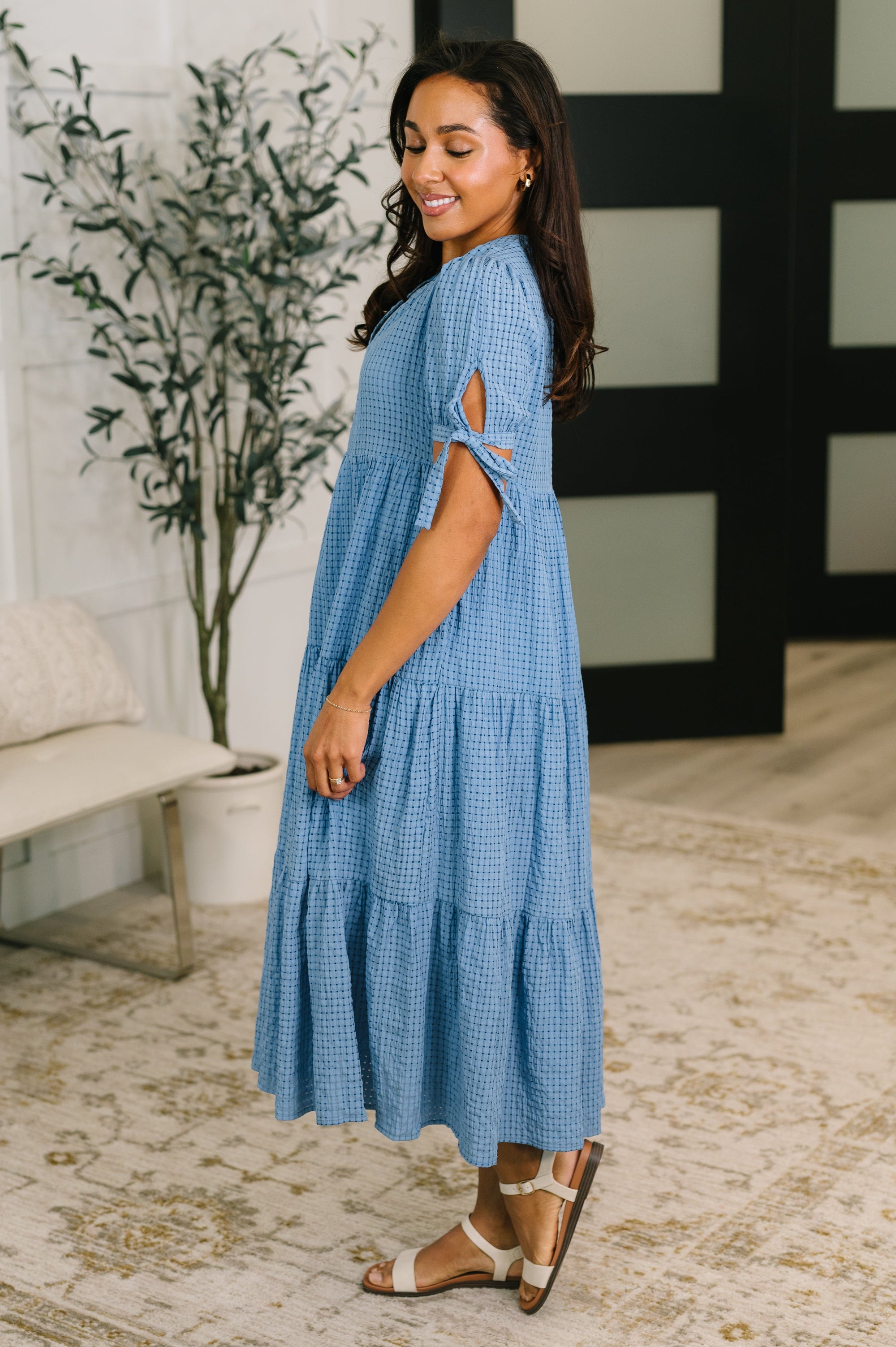 One Less Crisis Tiered Midi Dress - Simply Bee Boutique