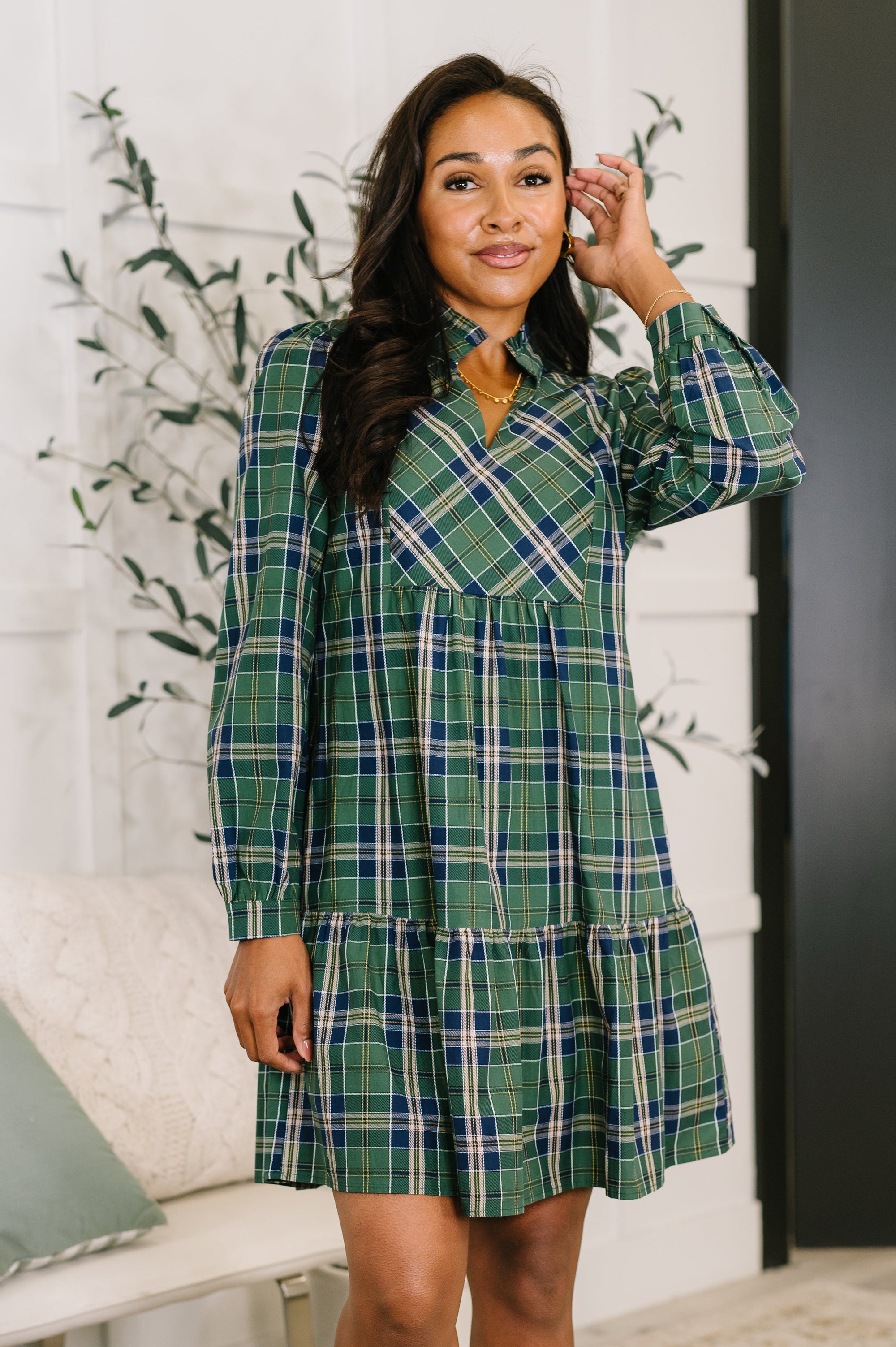 Plaid Perspective Dress Medium Plaid Perspective Dress Medium