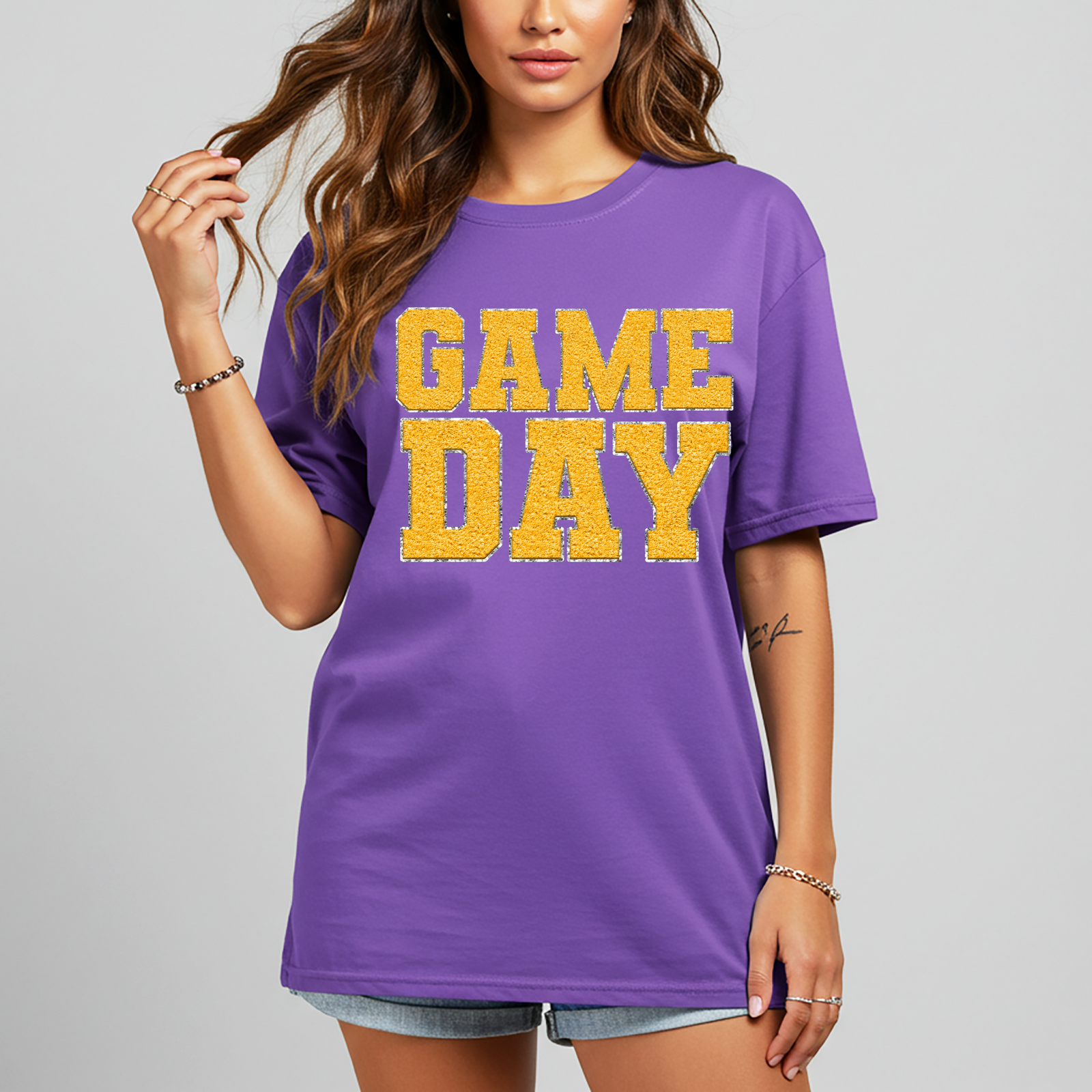Game Day Purple Graphic Tee in Multiple Colors