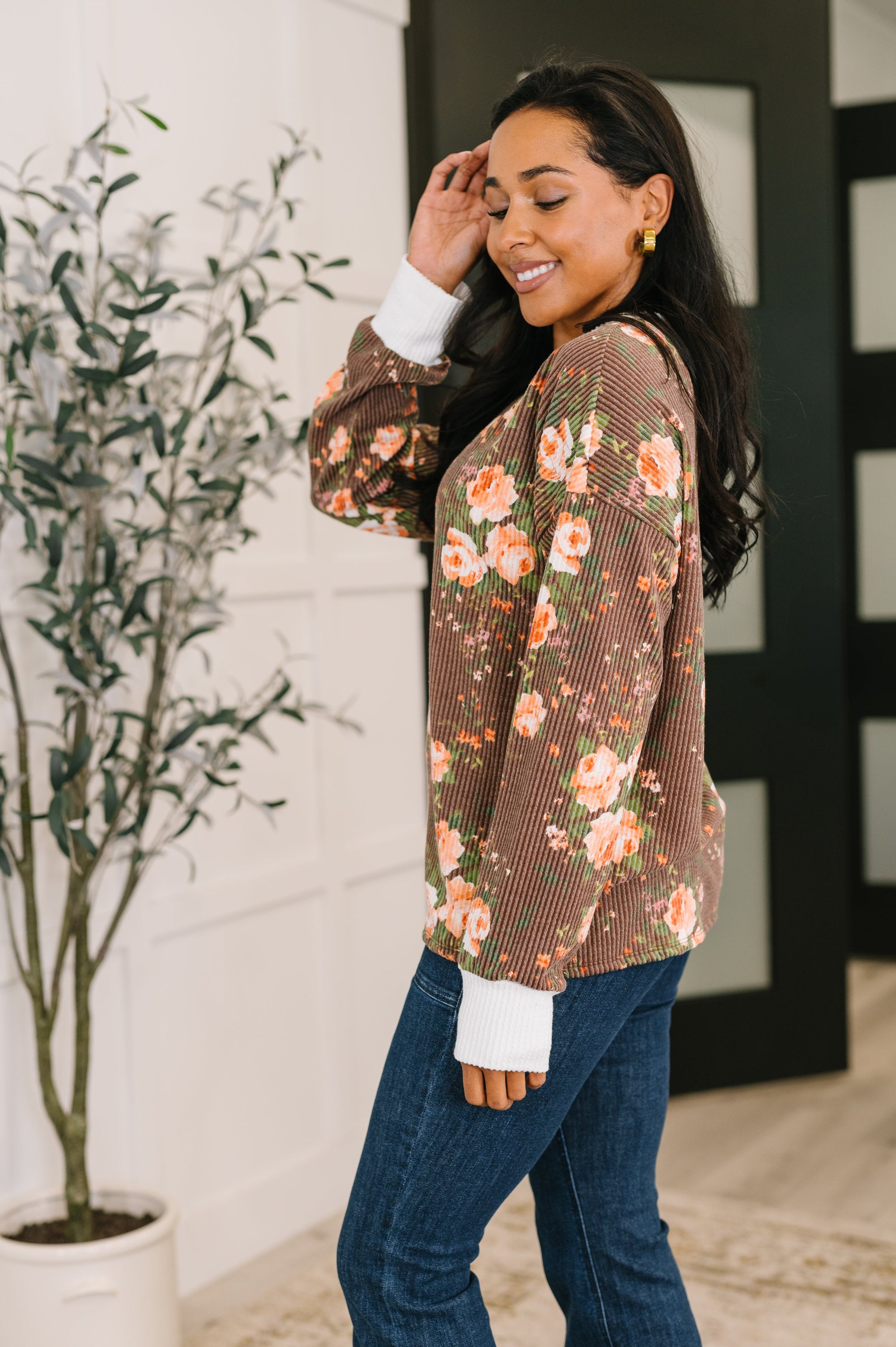 Somebody to Lean On Cable Ribbed Top