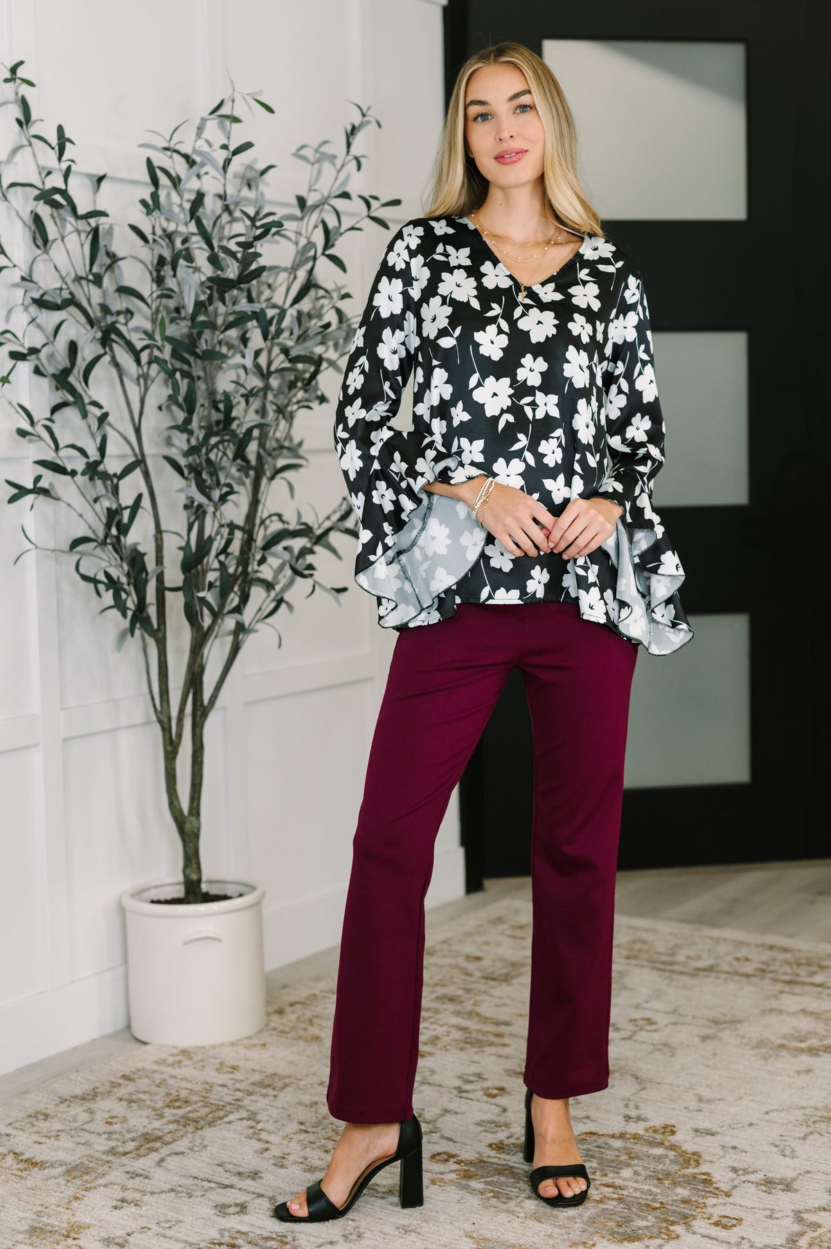 Time and Time Again Floral Blouse