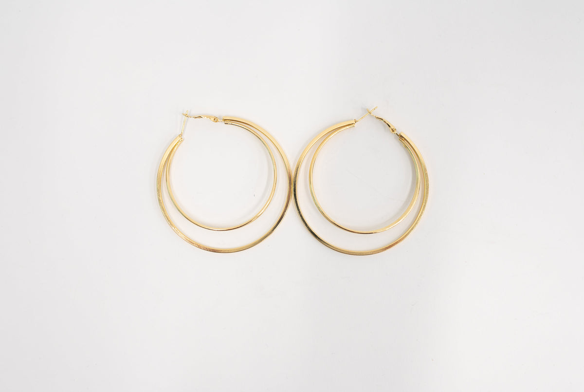 Two's a Party Double Hoop Earrings