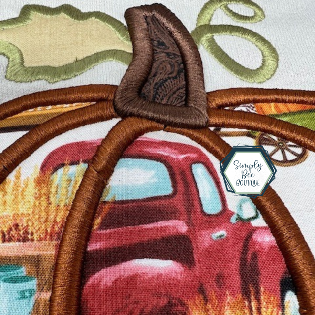 3d Pumpkin Appliquéd Embroidered Sweatshirt