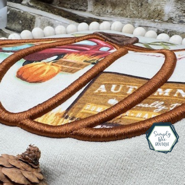 3d Pumpkin Appliquéd Embroidered Sweatshirt