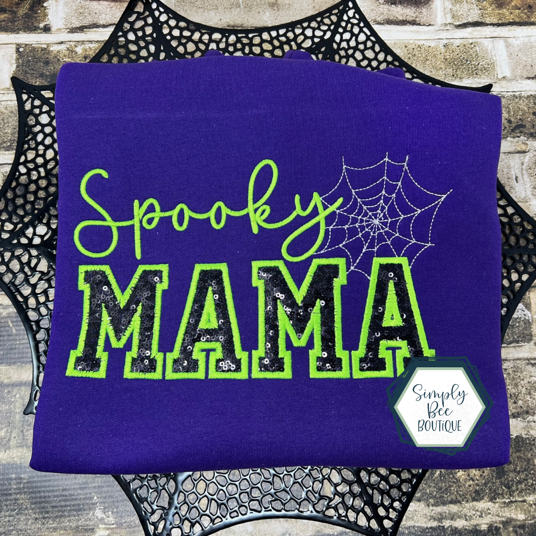 Spooky Mama Sequin Sweatshirt